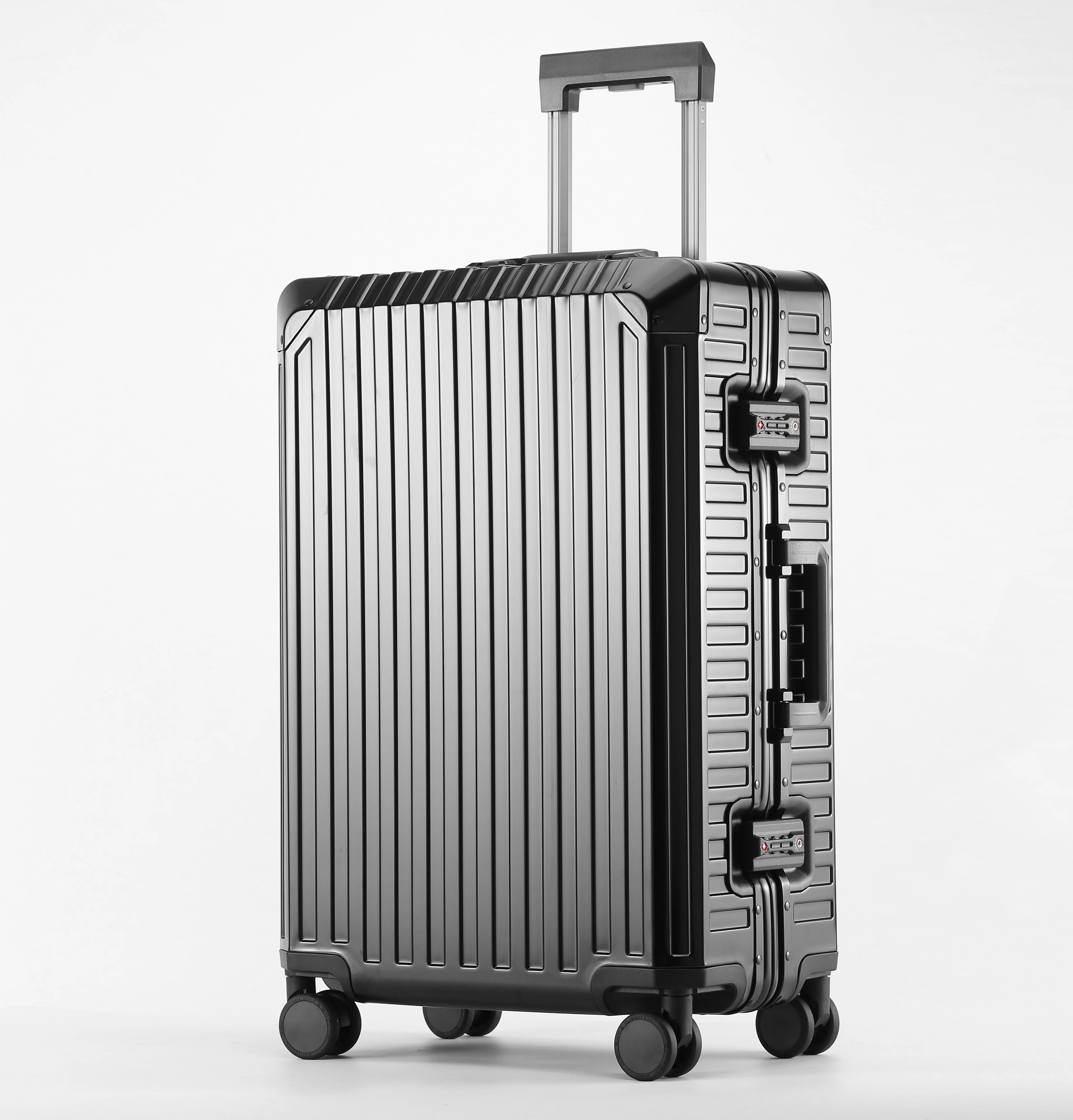 New Style All Aluminum 20"24"28" Inch Travel Suitcase Carry on Luxury Suitcase Metal Trolly Bag Universal Wheels