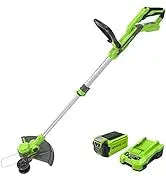 Greenworks 24V 13\" Brushless Cordless Push Lawn Mower DIY Grade 4.0Ah Battery & Charger Included For Cutting Grass