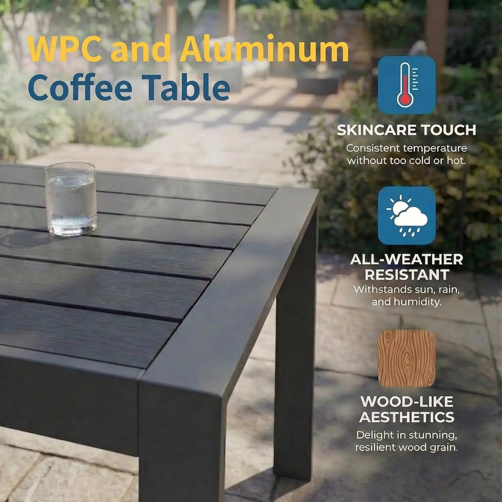 Aluminum Patio Furniture Set for All Weather, Oversized Metal Outdoor Furniture Set with 27.5" Deep Seating, Customized
