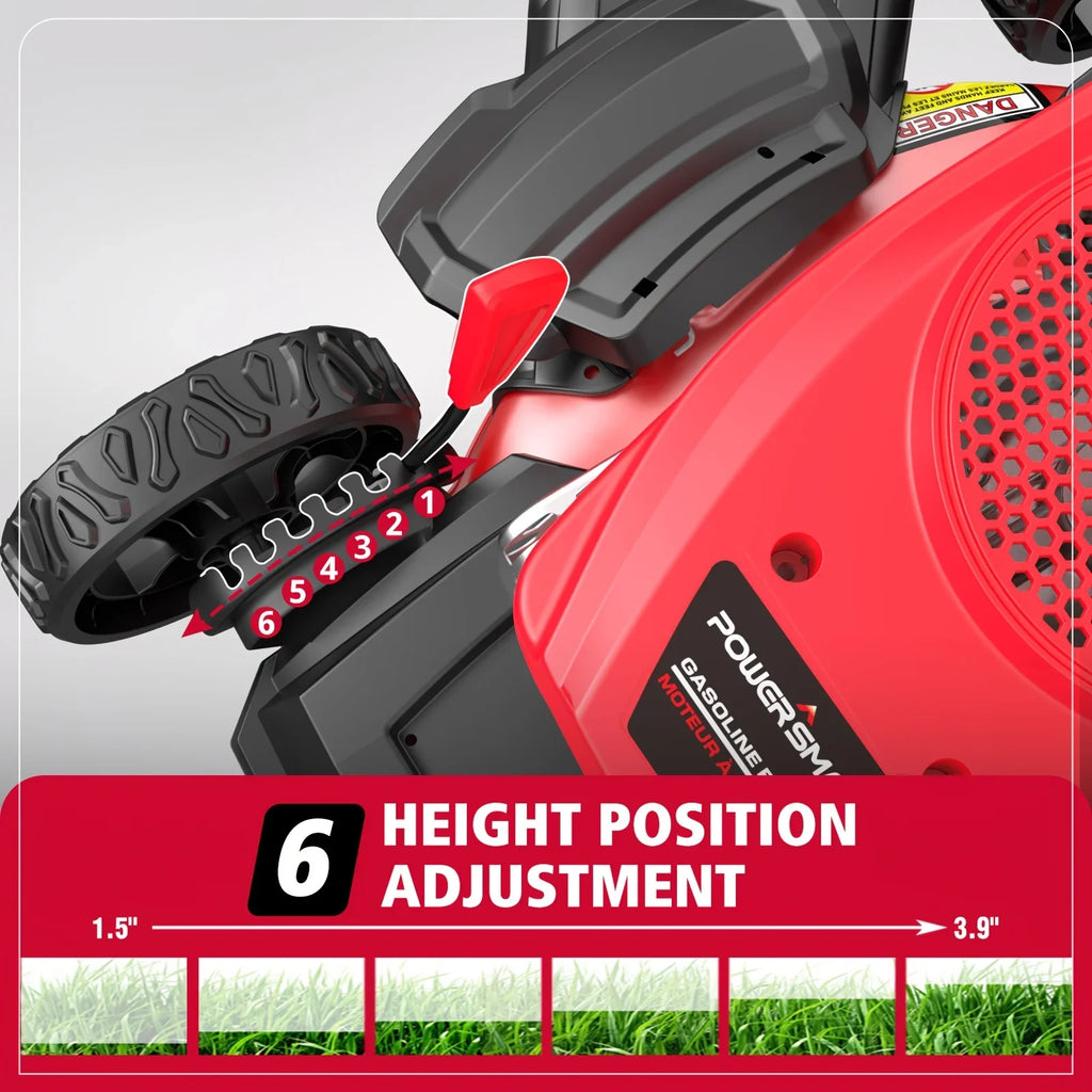 KEEHOME Lawn Mower Gas Powered, 18-Inch 140cc Engine 3-in-1 Walk-Behind Push Lawn Mower