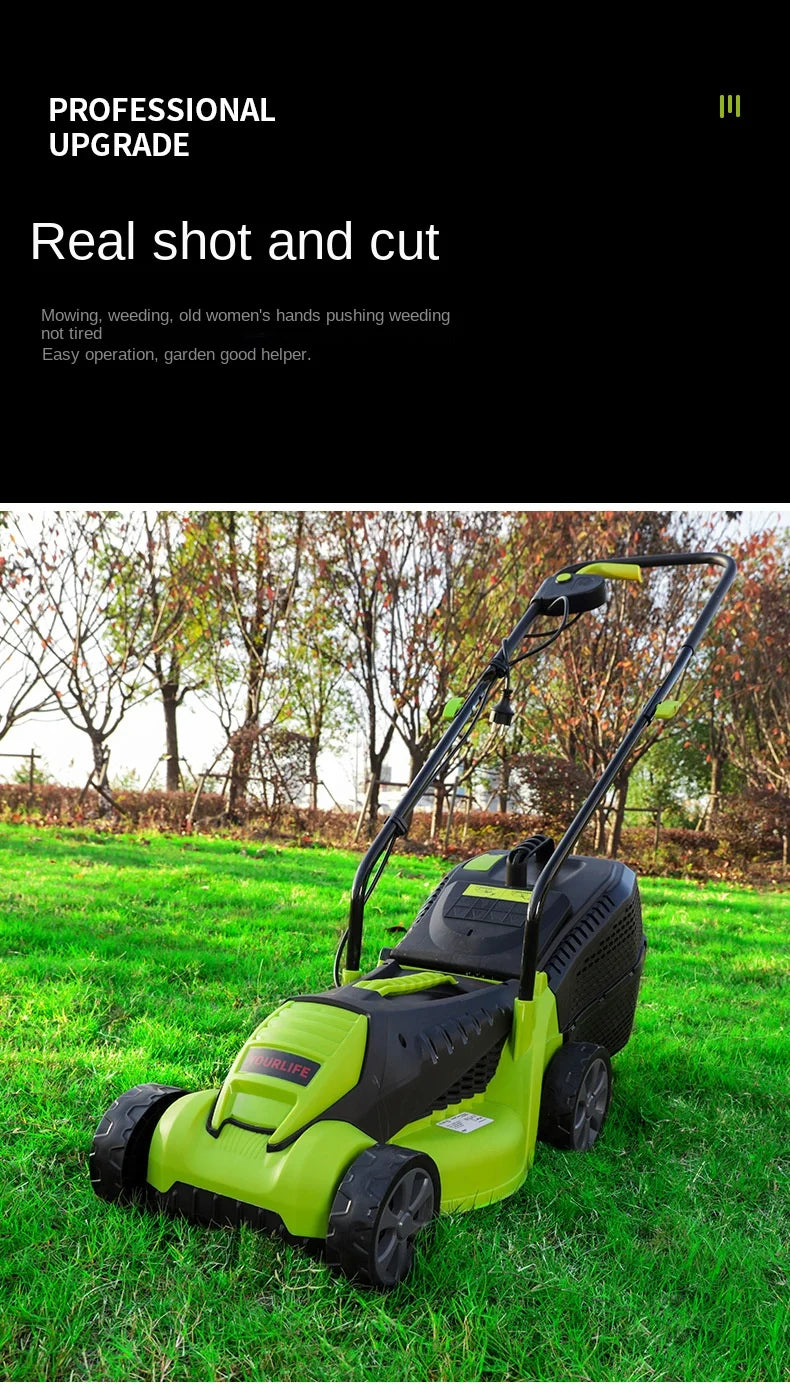 1600w Powerful Hand-Pushed Electric Lawn Mower Desbrozadora Batería충전식 예초기 전기예초기 충전식예초기 충전 예초기 Триммер Для Травы 잔디깍는기계 잔디깍기 제초기