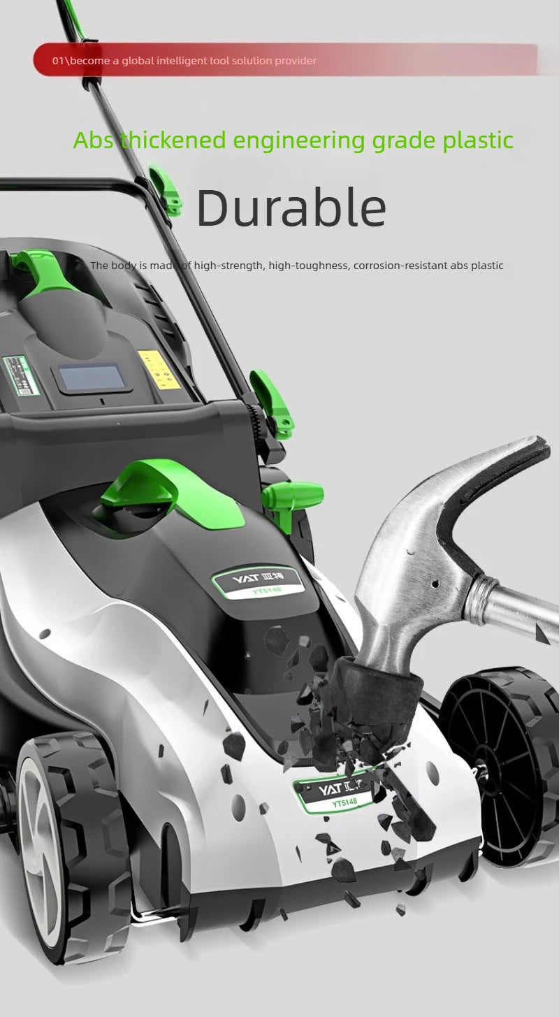New Type Electric Walk Behind Push Lawn Mower Small Household High Power Grass Trimmer Weed Cutting Lawn Mower for Garden