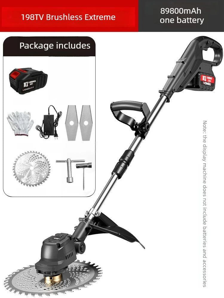 Electric Lawn Mower Rechargeable Small Home Lithium Battery Multifunctional Agricultural Harvesting Weeding Machine