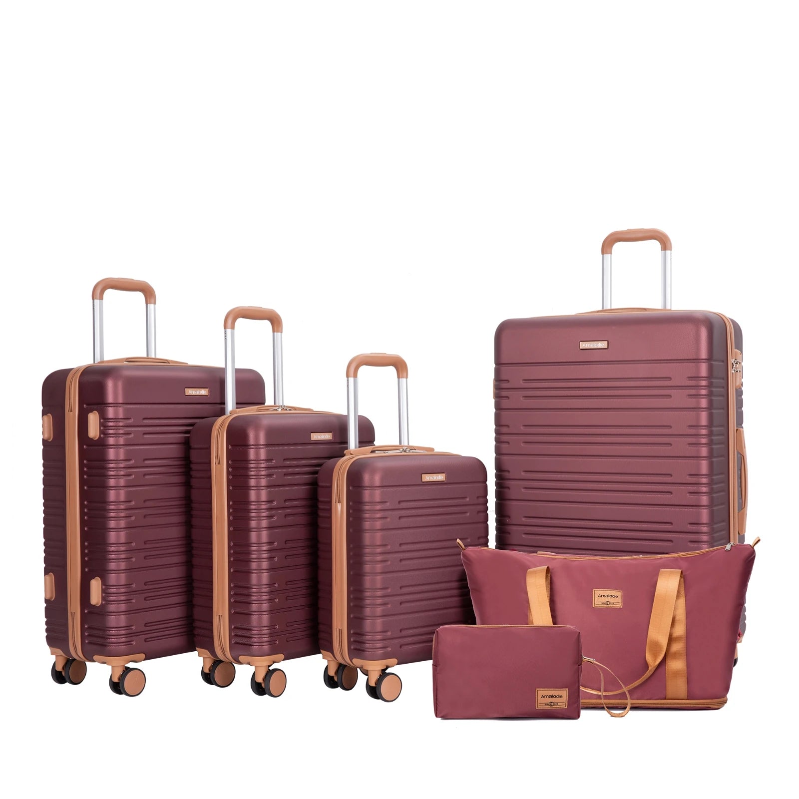 Luggage Sets 4 Piece,Suitcases with Double Spinner Wheels and TSA Lock,Hardcase 4 set 16/20/24/ Luggage  with Travel Duffle Bag