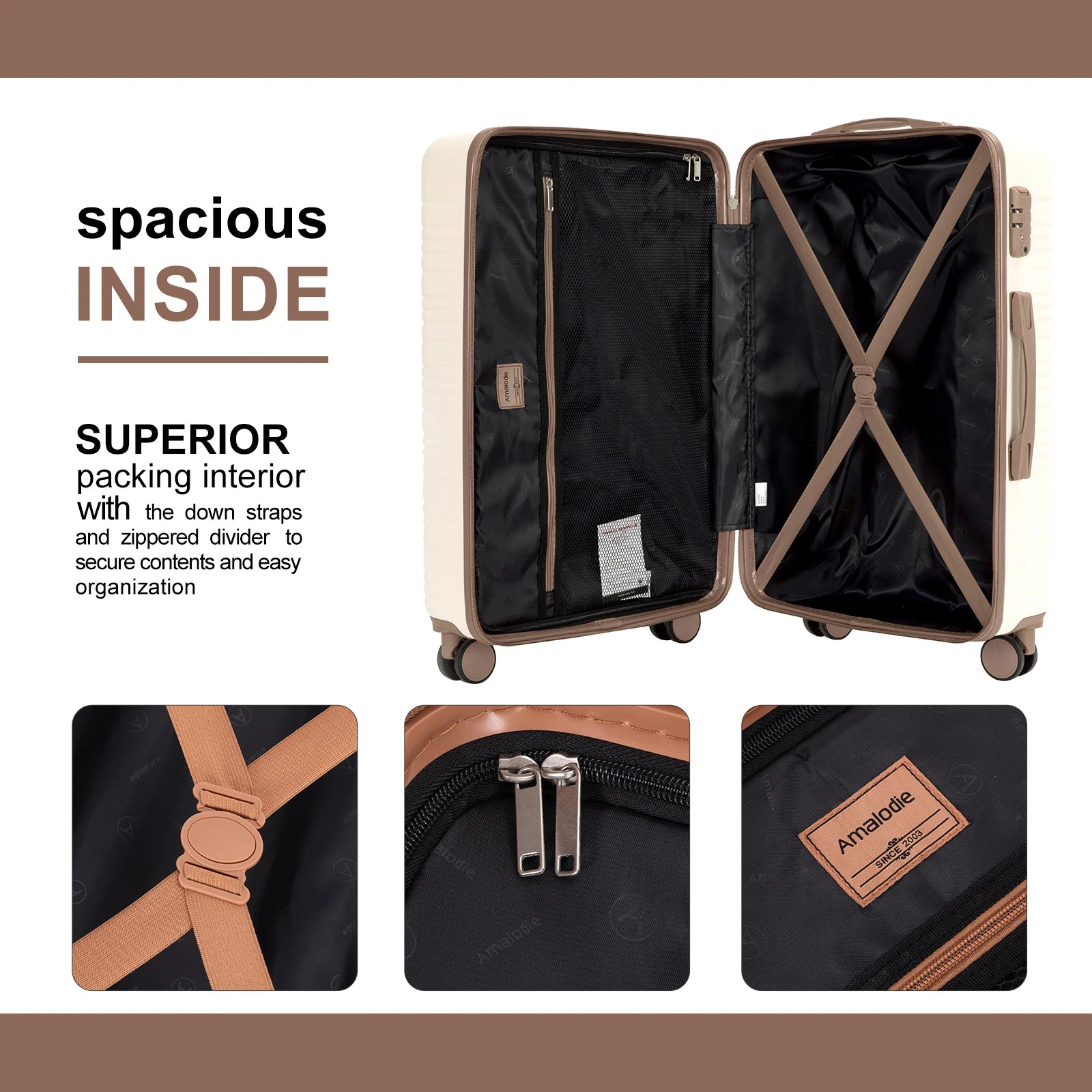 Luggage Sets 4 Piece,Suitcases with Double Spinner Wheels and TSA Lock,Hardcase 4 set 16/20/24/ Luggage  with Travel Duffle Bag