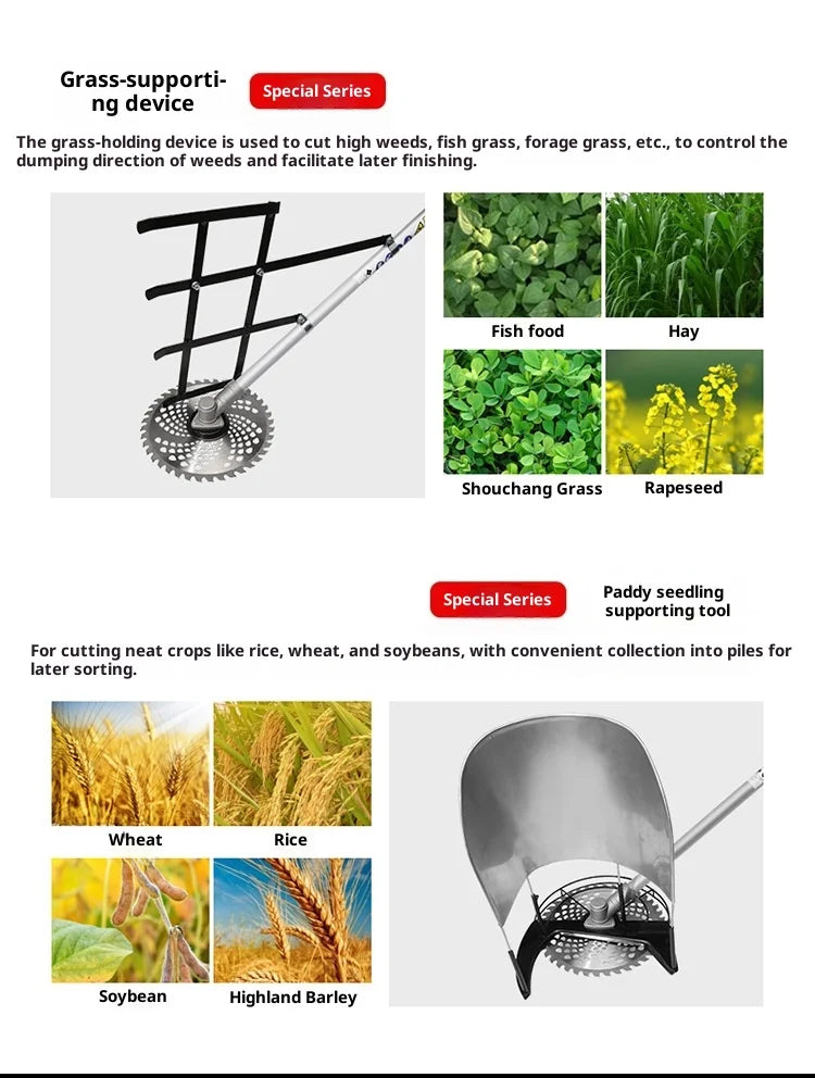 Backpack Two-Stroke Four-Stroke Lawn Mower Garden Outdoor Gardening Tools Household Multi-Functional Lawn Weeding Brush Cutter