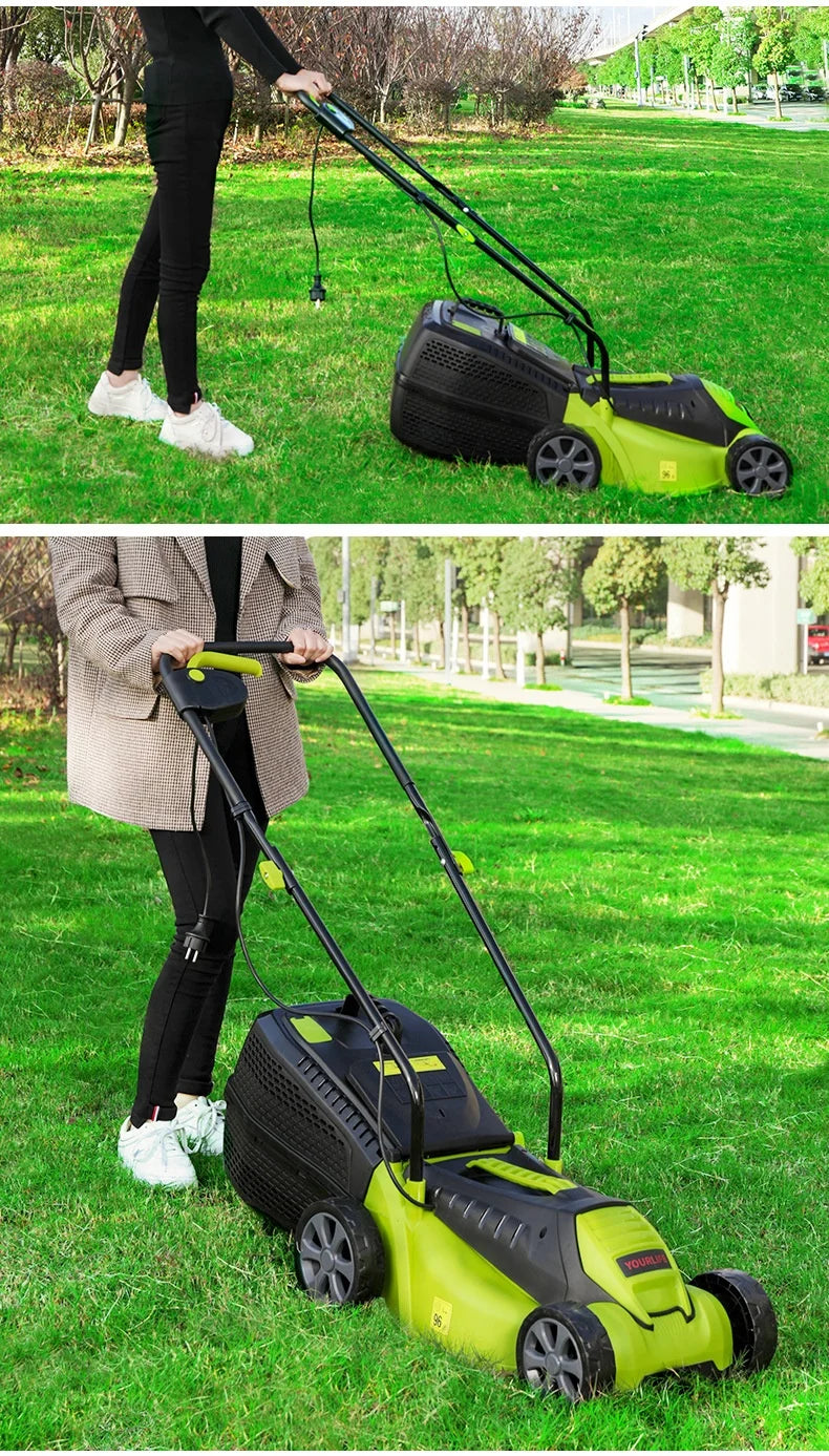 1600w Powerful Hand-Pushed Electric Lawn Mower Desbrozadora Batería충전식 예초기 전기예초기 충전식예초기 충전 예초기 Триммер Для Травы 잔디깍는기계 잔디깍기 제초기