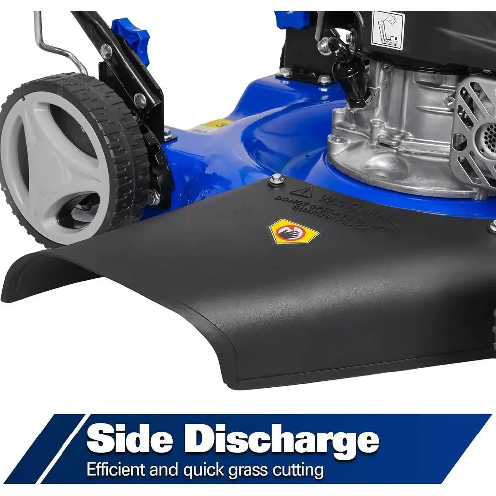 20'' Push Gas Lawn Mower, 144cc 4-Cycle OHV Engine Walk Behind Lawnmower, Side Discharge with 8-Position Adjustable Cutting Heig