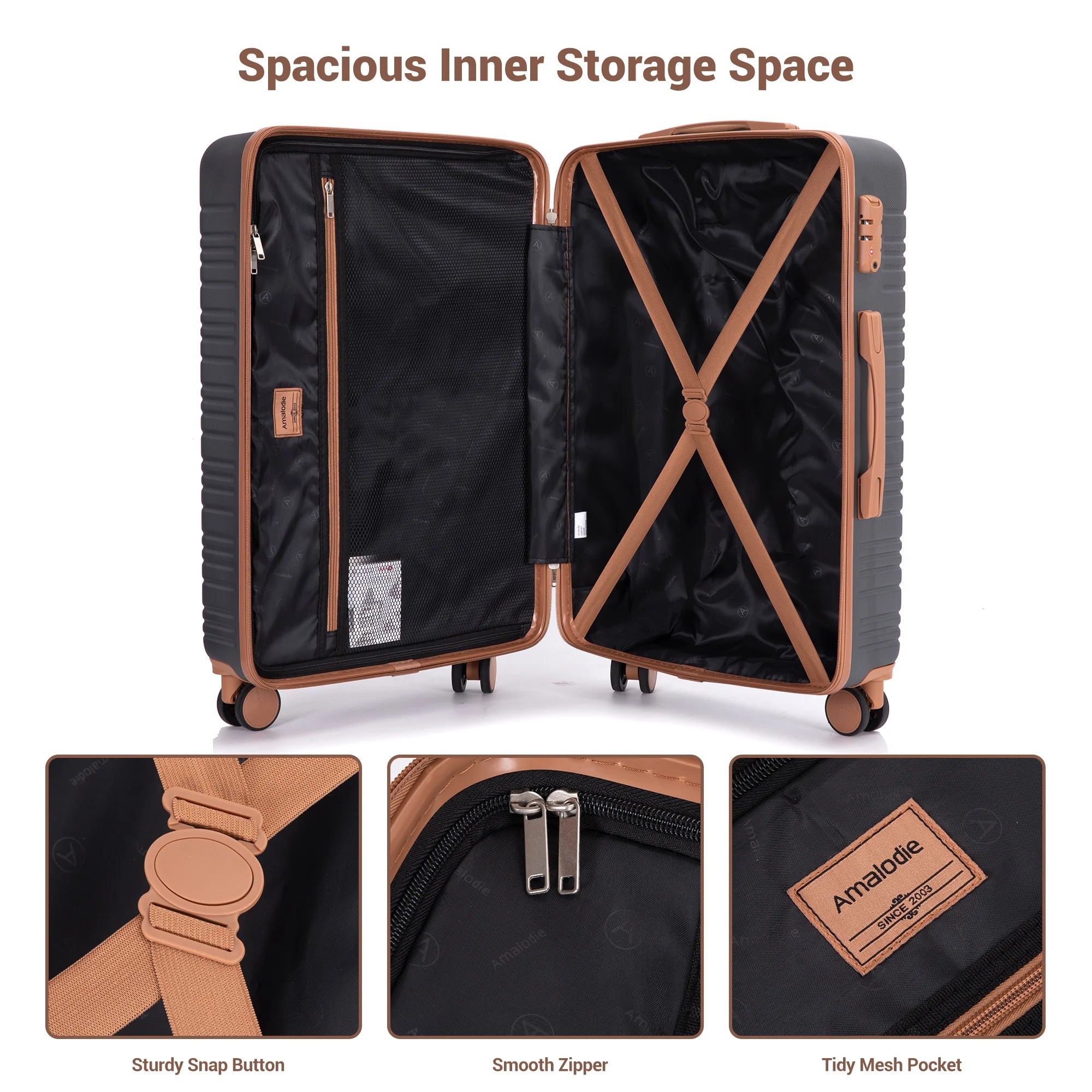 Luggage Sets 4 Piece,Suitcases with Double Spinner Wheels and TSA Lock,Hardcase 4 set 16/20/24/ Luggage  with Travel Duffle Bag
