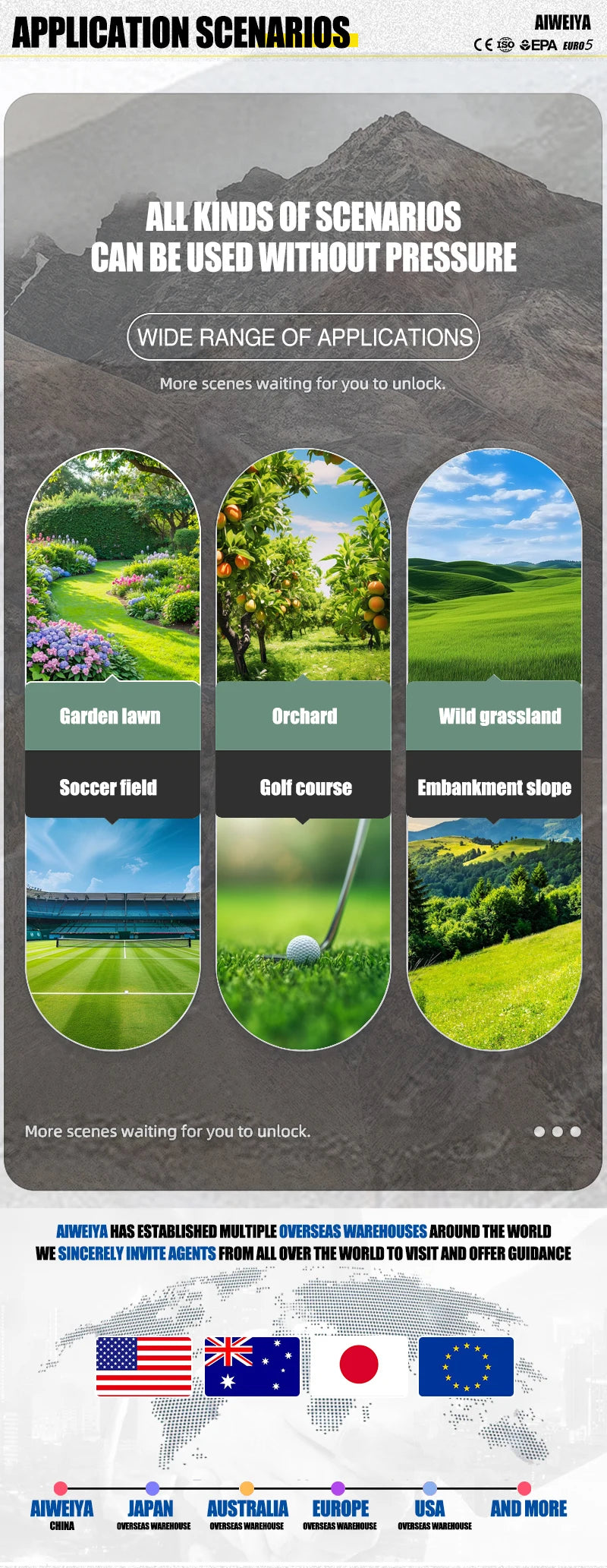 Customized industrial automatic crawling four stroke engine lawn mowing robot, high-power fruit farm household lawn mower