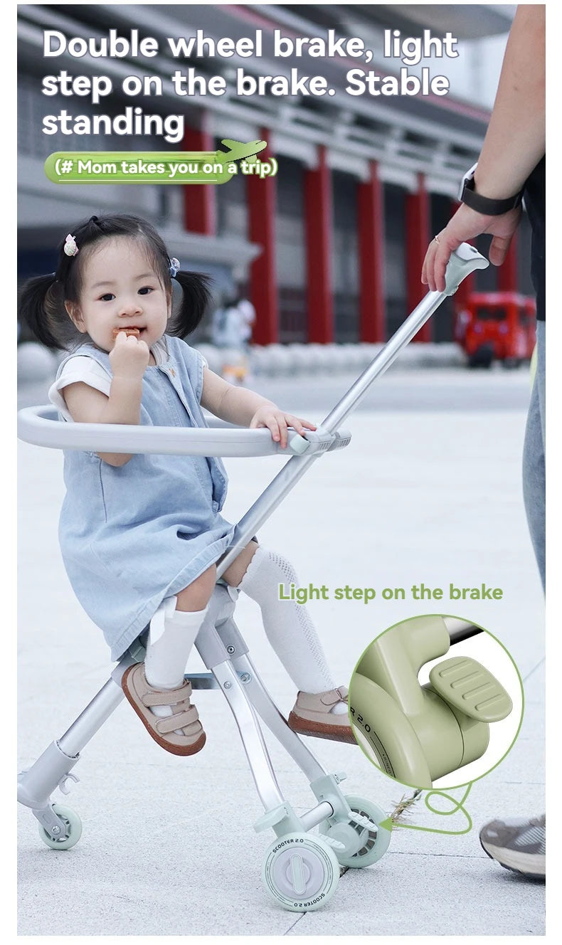 A Children's Suitcase with a Handle, a Travel Case, a Stroller for Taking Kids Out, a Travel Wonder, and Can Be Ridden on Board.