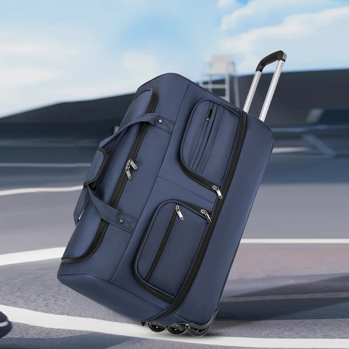 2026 New Fashion Travel Bag Women's Large-Capacity Men's Sports Bag Waterproof Travel Bag Roller Trolley Bag Duffel Bag