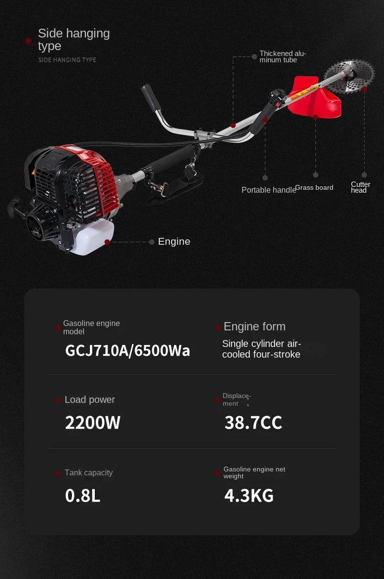 High-Power Lawn Mower Backpack Four-Stroke Brush Cutter Lawnmower예초기 예초기 혼다엔진 예초기 혼다gx35 예초기 혼다 Gx35 혼다gx3