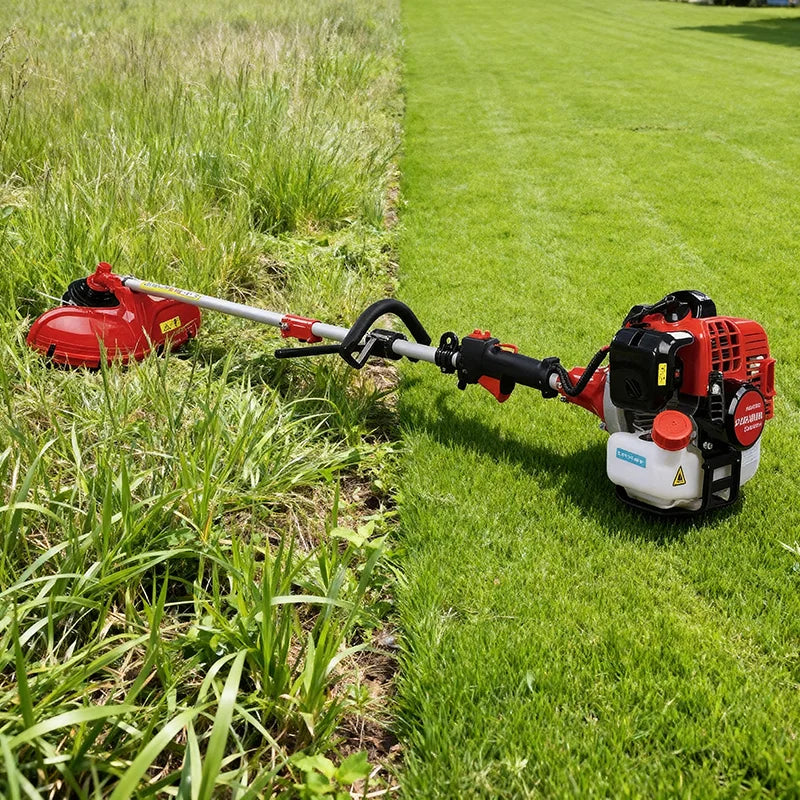 33cc 2Cycle MultiFunctional Gas Weed Wacker with 10 Blade 18 Head Pole Saw Hedge Trimmer Attachments EPA Compliant Lawn Garden