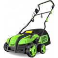 1800W 16 Electric Lawn Sweeper with 45L Detachable Leaf Bag and Powerful Yard Brush