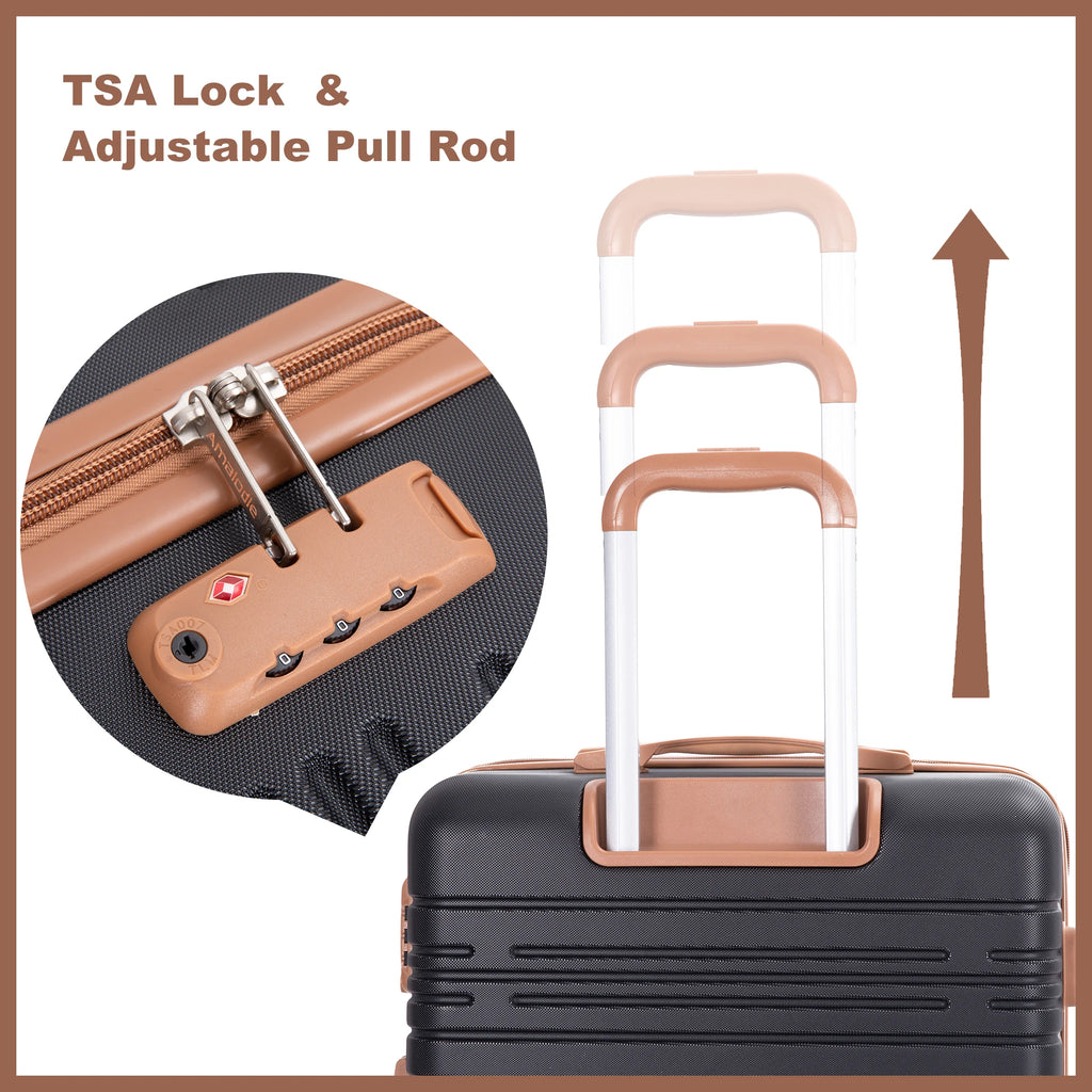 Luggage Sets 4 Piece,Suitcases with Double Spinner Wheels and TSA Lock,Hardcase 4 set 16/20/24/ Luggage  with Travel Duffle Bag