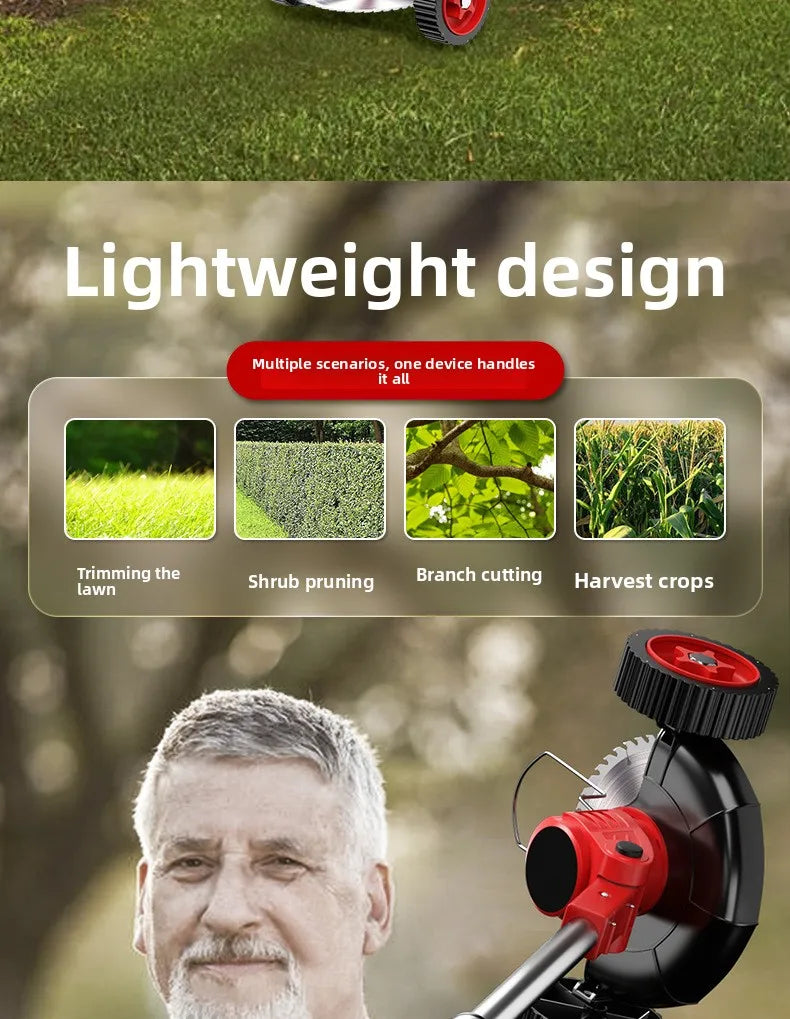 Adjustable Electric Lawn Mower Cordless High Power Wireless Outdoor Home Brush Cutter Brushed Not Included Portable Weeding Tool