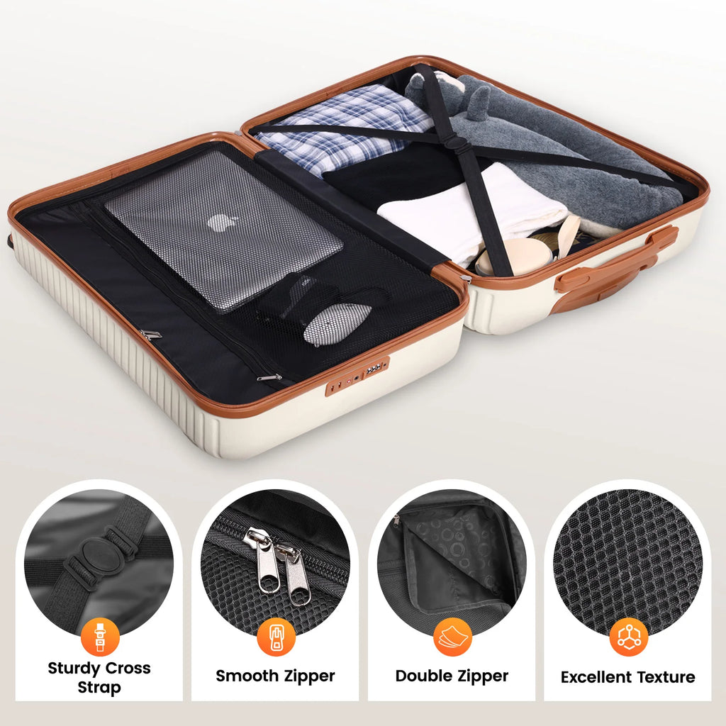 4/6 Piece Luggage Set with Spinner Wheels & TSA Lock, Carry on Luggage Hardshell ABS+PC, Travel Collection Suitcases Sets