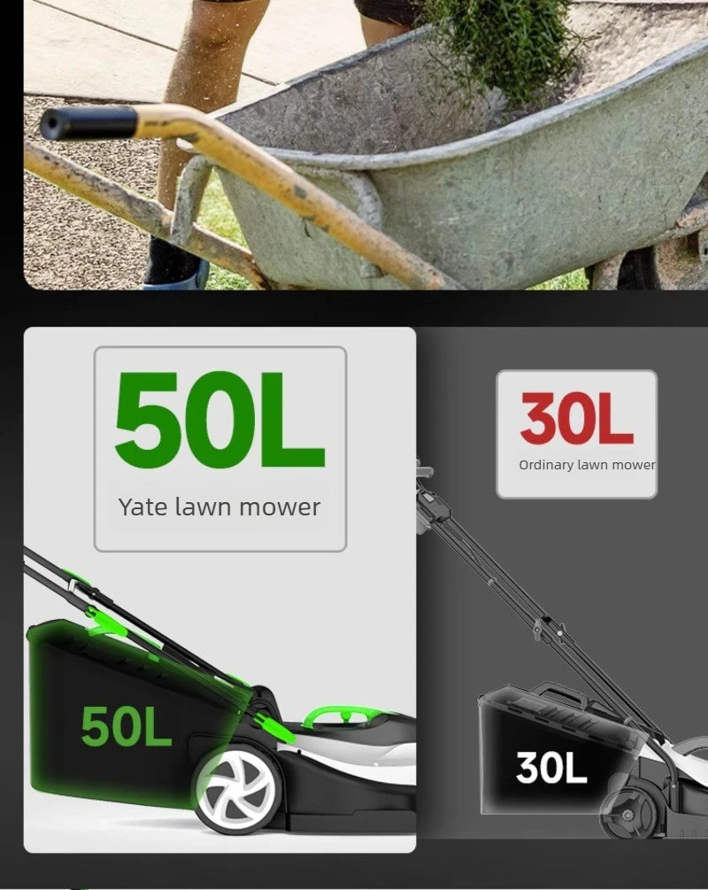 New Type Electric Walk Behind Push Lawn Mower Small Household High Power Grass Trimmer Weed Cutting Lawn Mower for Garden
