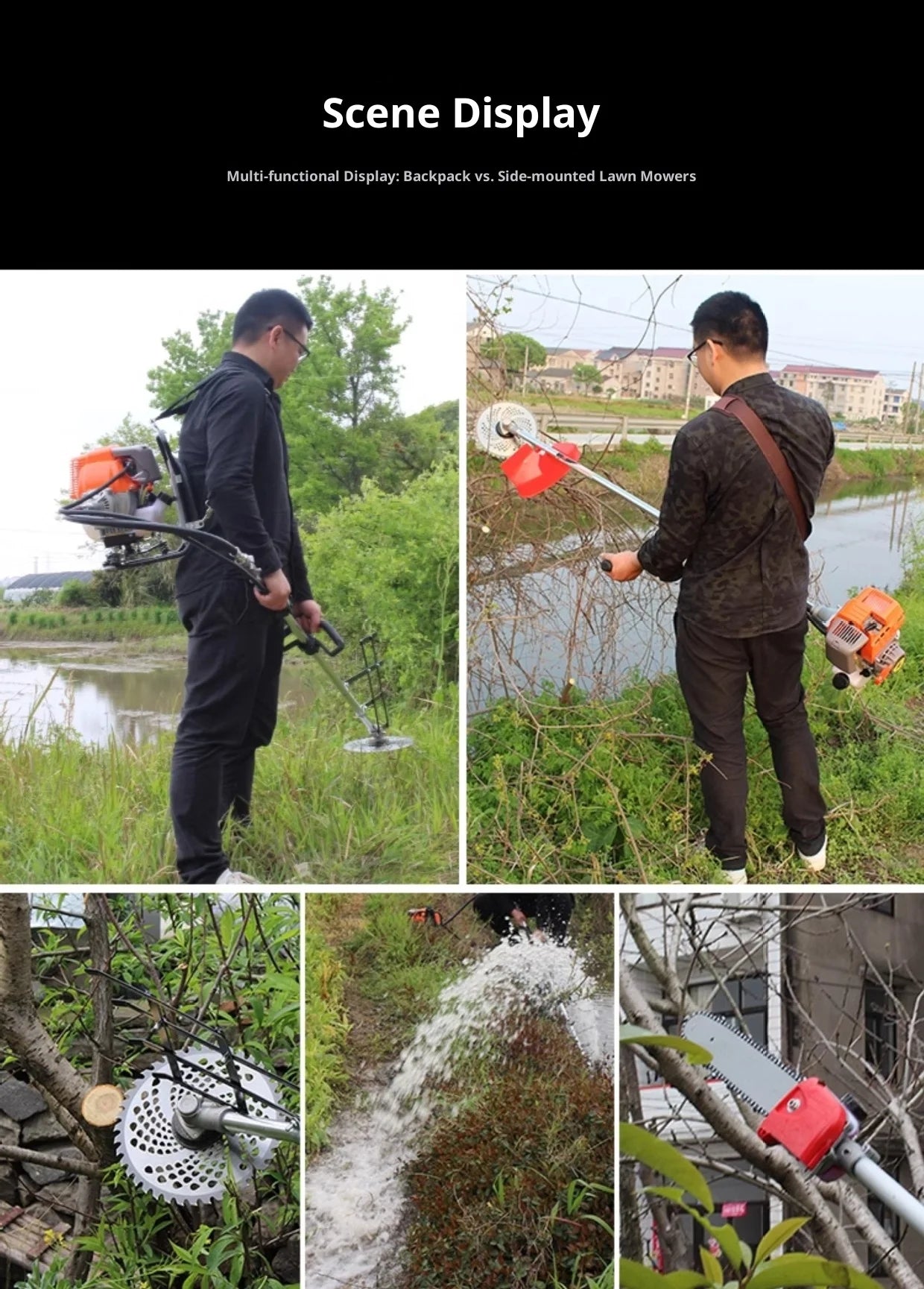 Backpack Two-Stroke Four-Stroke Lawn Mower Garden Outdoor Gardening Tools Household Multi-Functional Lawn Weeding Brush Cutter