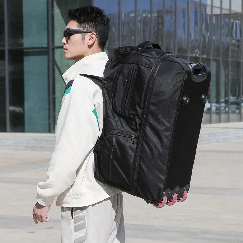2026 New Fashion Travel Bag Women's Large-Capacity Men's Sports Bag Waterproof Travel Bag Roller Trolley Bag Duffel Bag