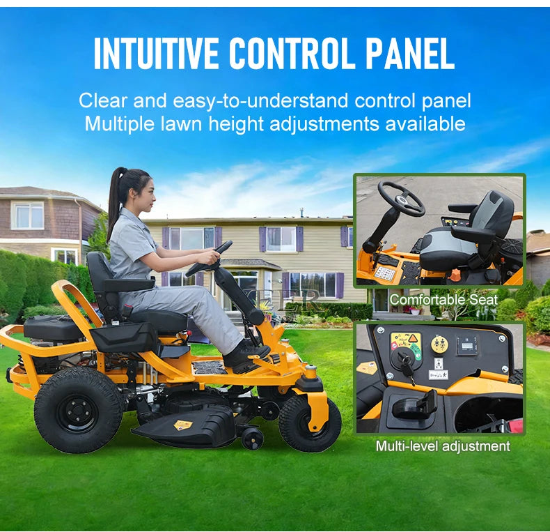 Durable ride on  lawn mower engine riding lawn mower and tiller zero turn electric riding lawn mower