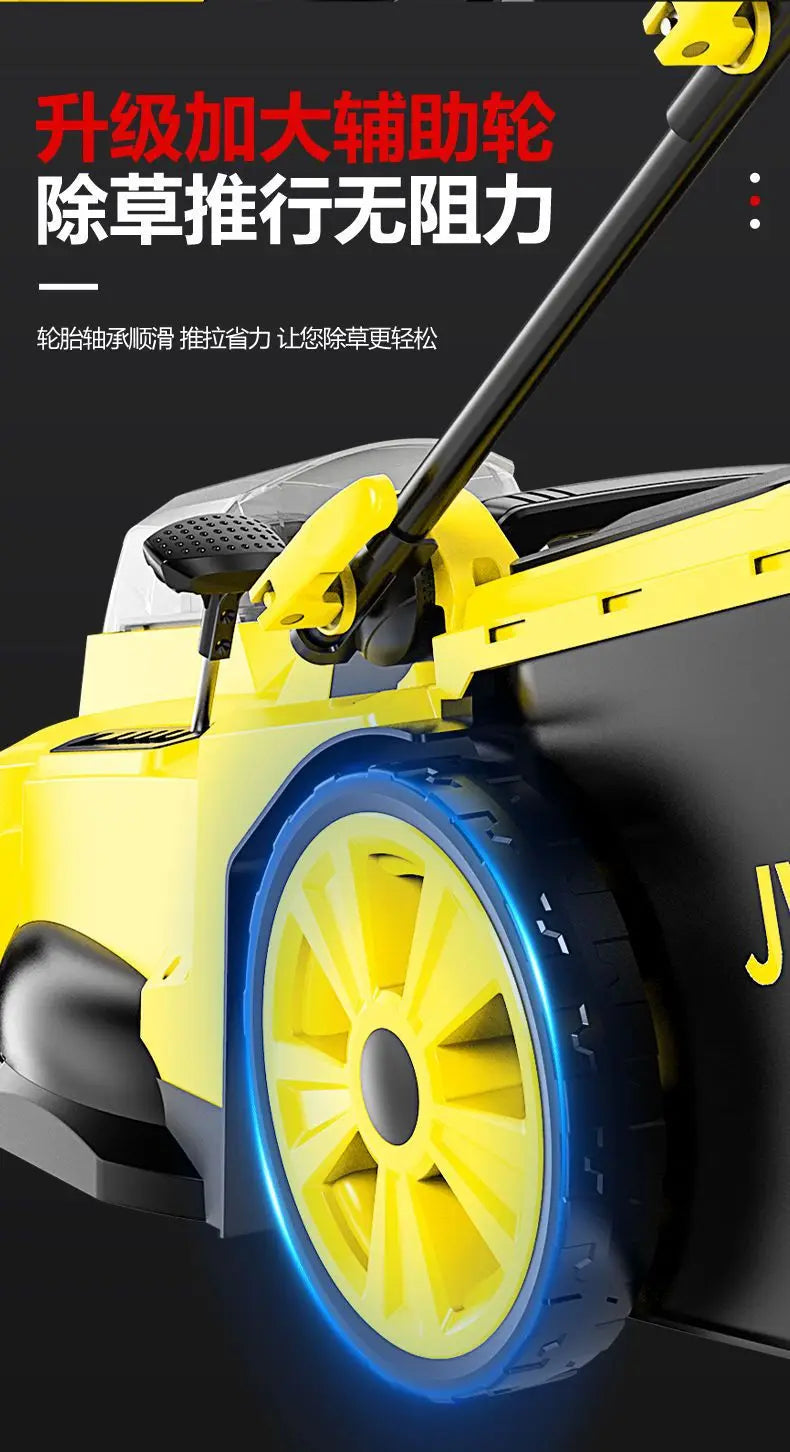 Premium 50L Hand-pushed Lawn Mower, Small Household Multi-functional Lawn Mower and Pusher, 2200W High-power Weeding, Light and