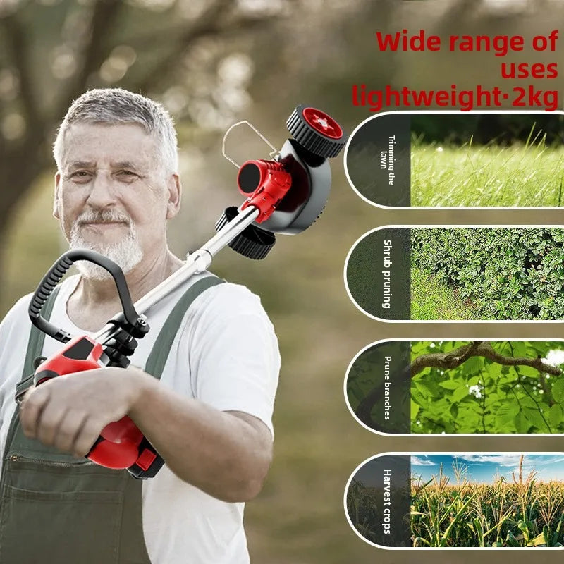 Adjustable Electric Lawn Mower Cordless High Power Wireless Outdoor Home Brush Cutter Brushed Not Included Portable Weeding Tool