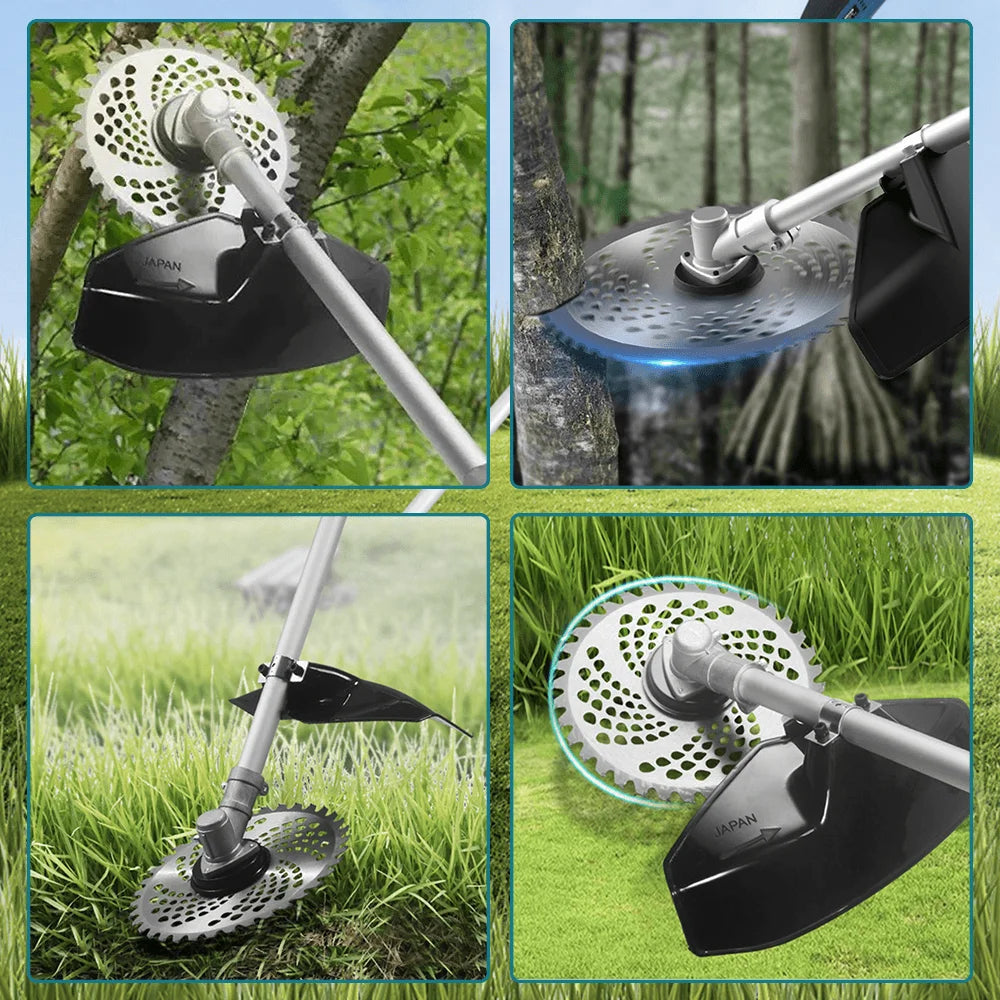 9 Inch Brushless Cordless Lawn Mower Electric Grass Trimmer Cutter Adjustable Length Pruning Garden Tools For Makita 18V Battery