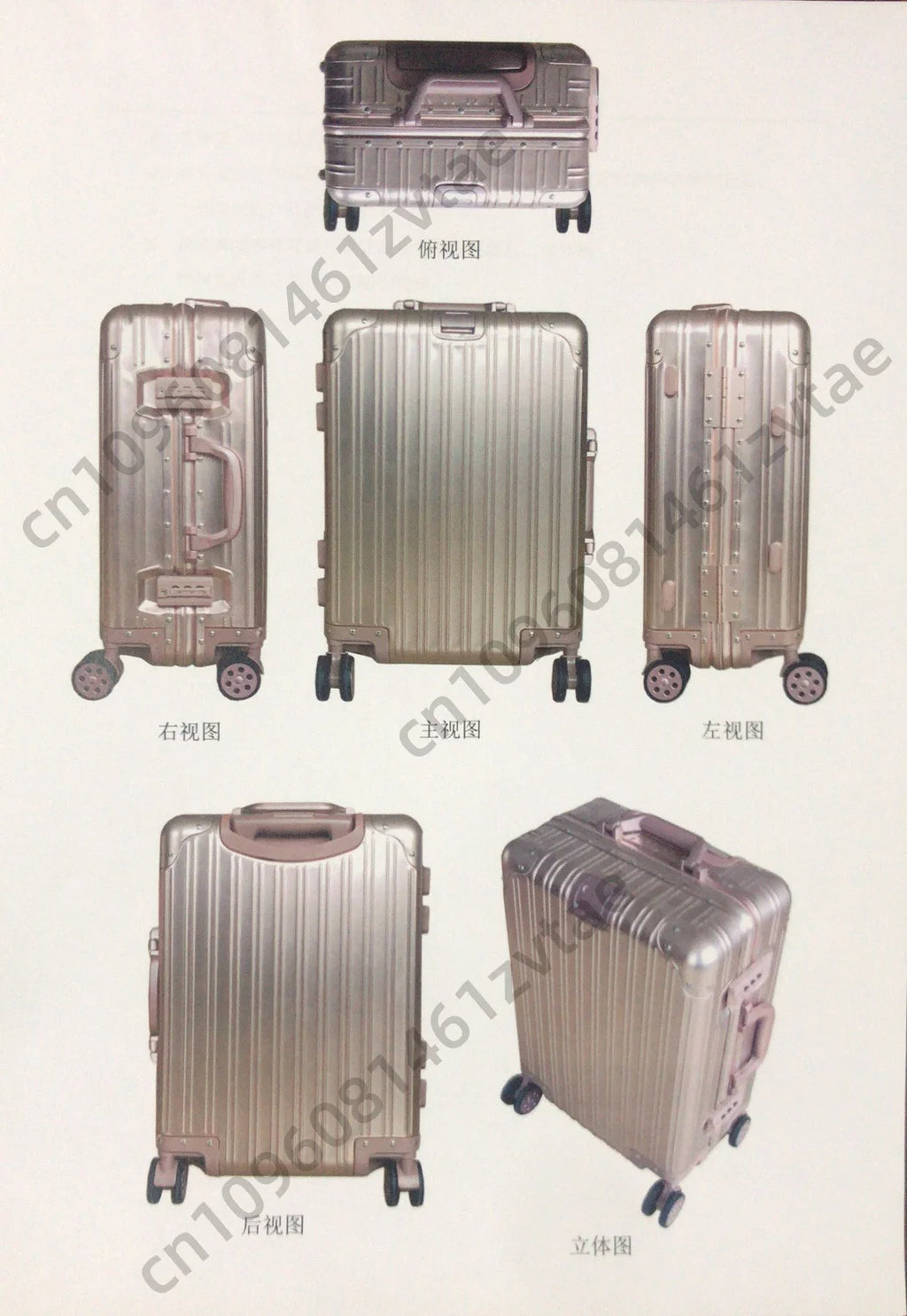 100% Aluminum-magnesium Alloy Travel Suitcase High Quality Rolling Luggage 20/24/26/29'' Trolley Luggage Carry-On Cabin Suitcase