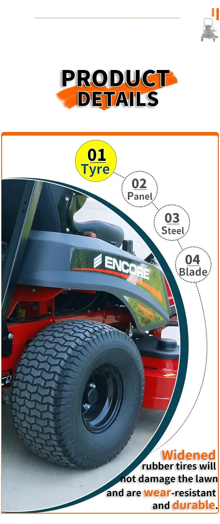 Hot Selling Riding Lawn Mower Tractor With For Grass Cutting 25HP 48 50 62 Inch Ride On Turn Lawn Mower