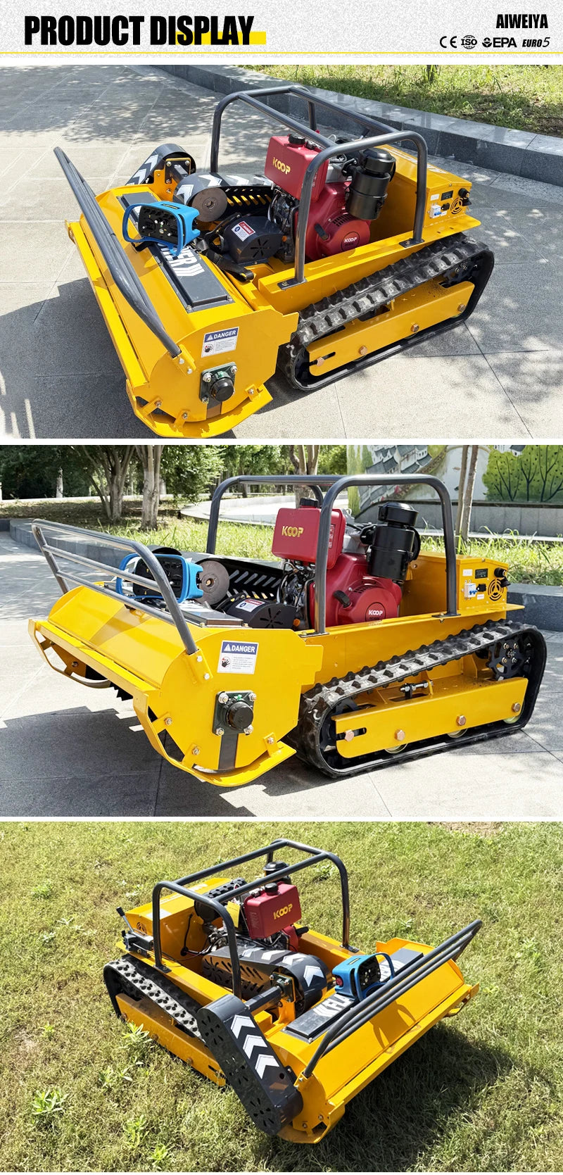 Customized industrial automatic crawling four stroke engine lawn mowing robot, high-power fruit farm household lawn mower