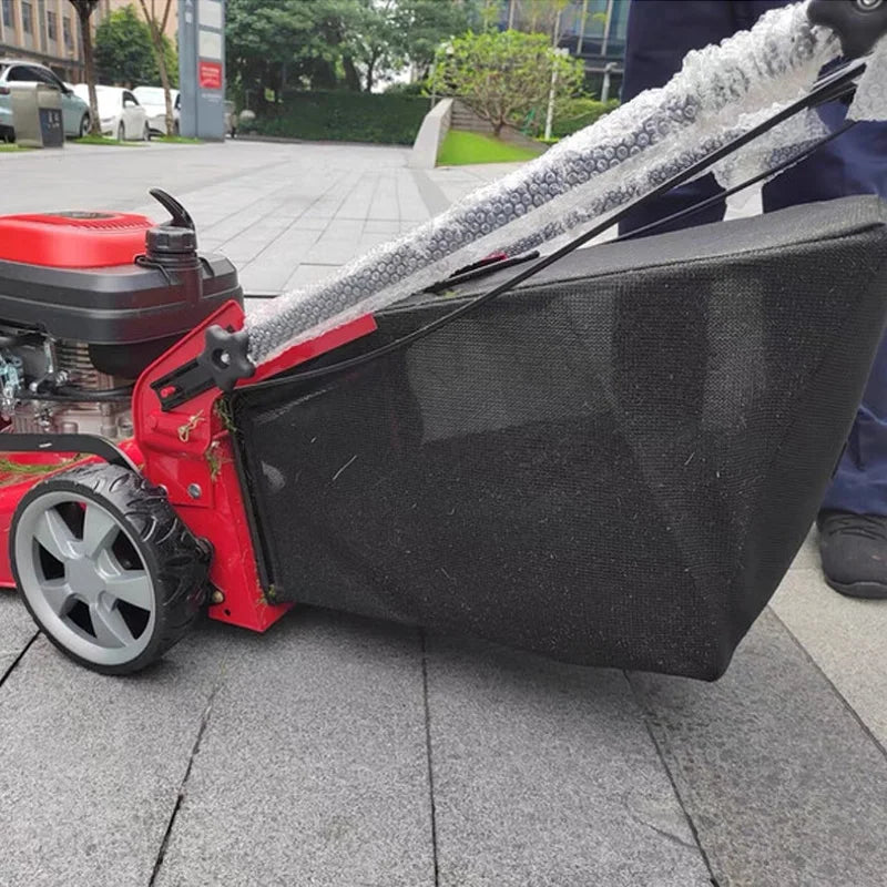 Self-Propelled Gas Lawn Mower with 60L Grass Collection Bag, Petrol Grass Cutter Weed Trimmer for Garden Lawn Care