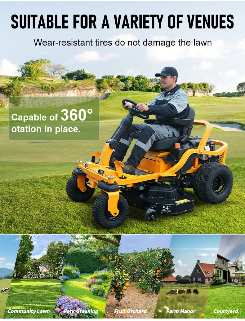 Durable ride on  lawn mower engine riding lawn mower and tiller zero turn electric riding lawn mower