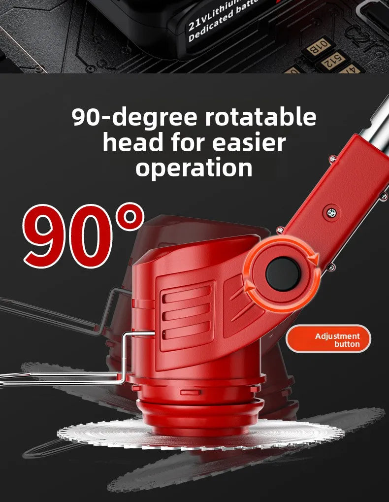 Adjustable Electric Lawn Mower Cordless High Power Wireless Outdoor Home Brush Cutter Brushed Not Included Portable Weeding Tool