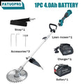 9 Inch Brushless Cordless Lawn Mower Electric Grass Trimmer Cutter Adjustable Length Pruning Garden Tools For Makita 18V Battery