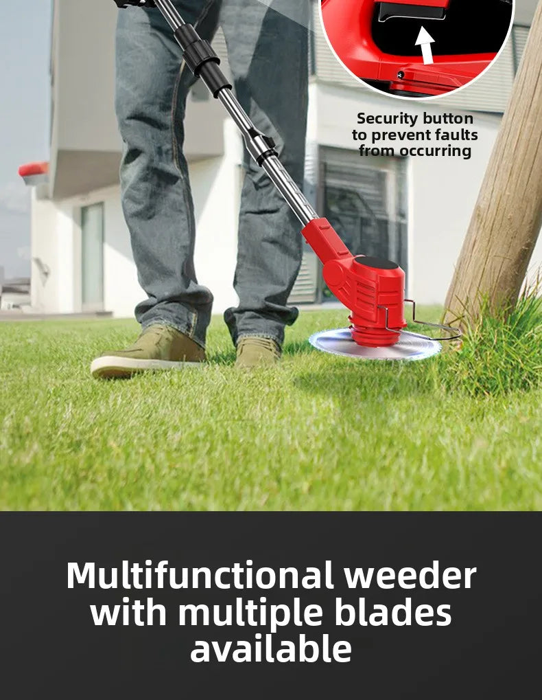 Adjustable Electric Lawn Mower Cordless High Power Wireless Outdoor Home Brush Cutter Brushed Not Included Portable Weeding Tool