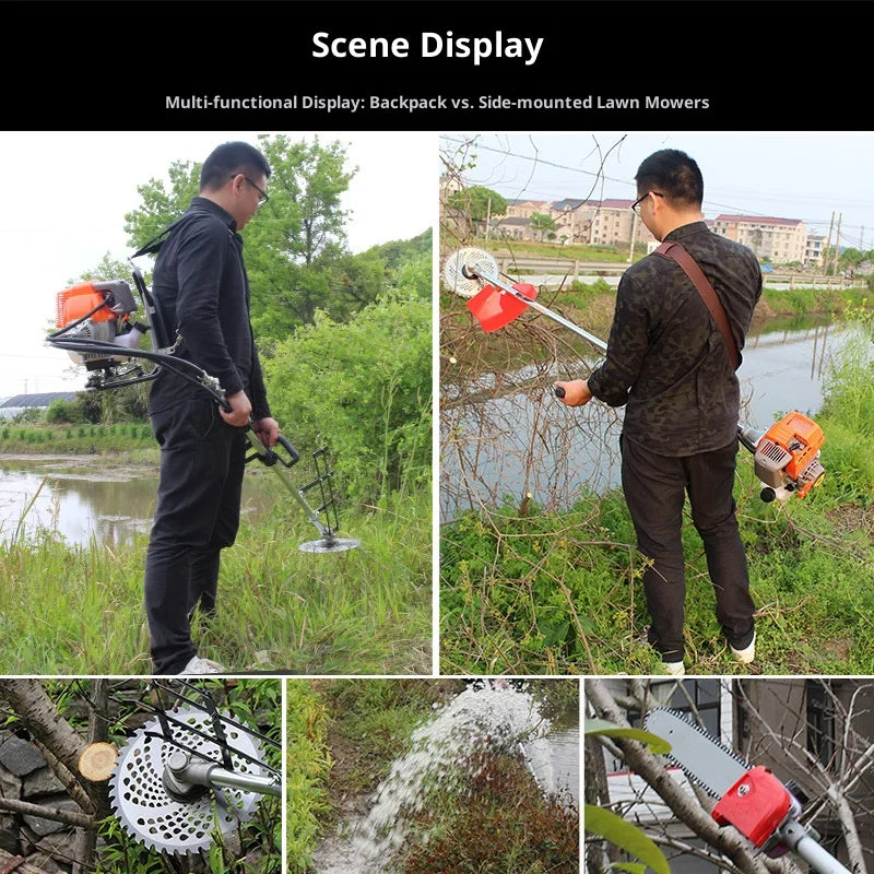 Backpack Two-Stroke Four-Stroke Lawn Mower Garden Outdoor Gardening Tools Household Multi-Functional Lawn Weeding Brush Cutter