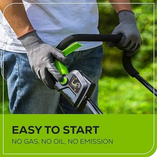 Greenworks 24V 13\" Brushless Cordless Push Lawn Mower DIY Grade 4.0Ah Battery & Charger Included For Cutting Grass