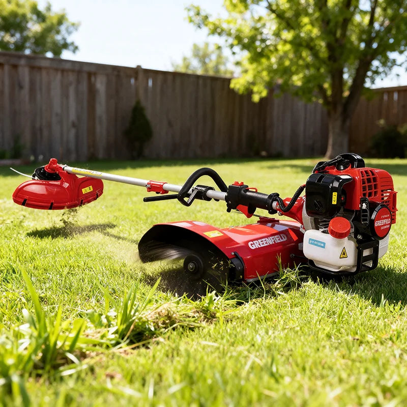 33cc 2Cycle MultiFunctional Gas Weed Wacker with 10 Blade 18 Head Pole Saw Hedge Trimmer Attachments EPA Compliant Lawn Garden