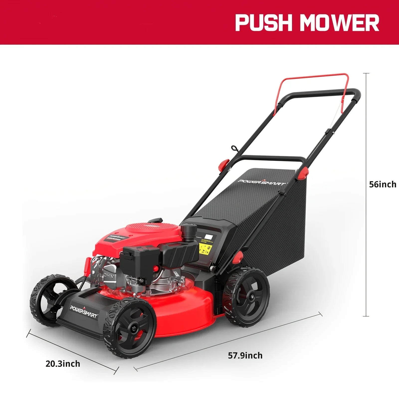 KEEHOME Lawn Mower Gas Powered, 18-Inch 140cc Engine 3-in-1 Walk-Behind Push Lawn Mower