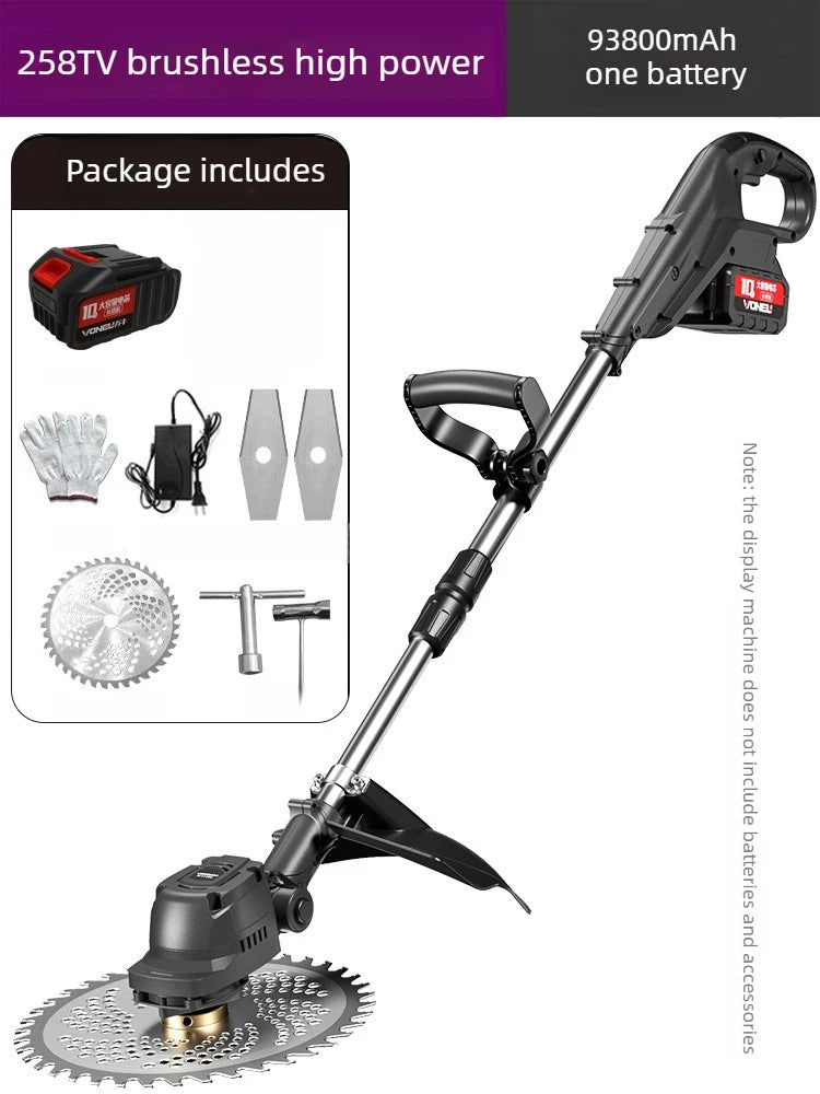 Electric Lawn Mower Rechargeable Small Home Lithium Battery Multifunctional Agricultural Harvesting Weeding Machine