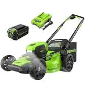 Greenworks 24V 13\" Brushless Cordless Push Lawn Mower DIY Grade 4.0Ah Battery & Charger Included For Cutting Grass