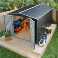 8x12 FT Metal Outdoor Storage Shed Updated Frame Tool Backyard Garden Patio Lawn, Custom