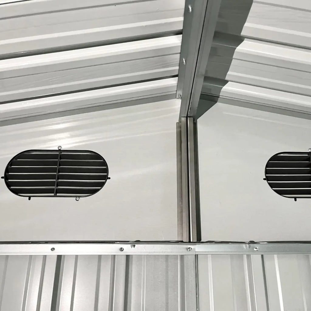8x10 FT Outdoor Storage Metal Shed with Window & Lockable Doors for Backyard Garden Patio Lawn, Custom