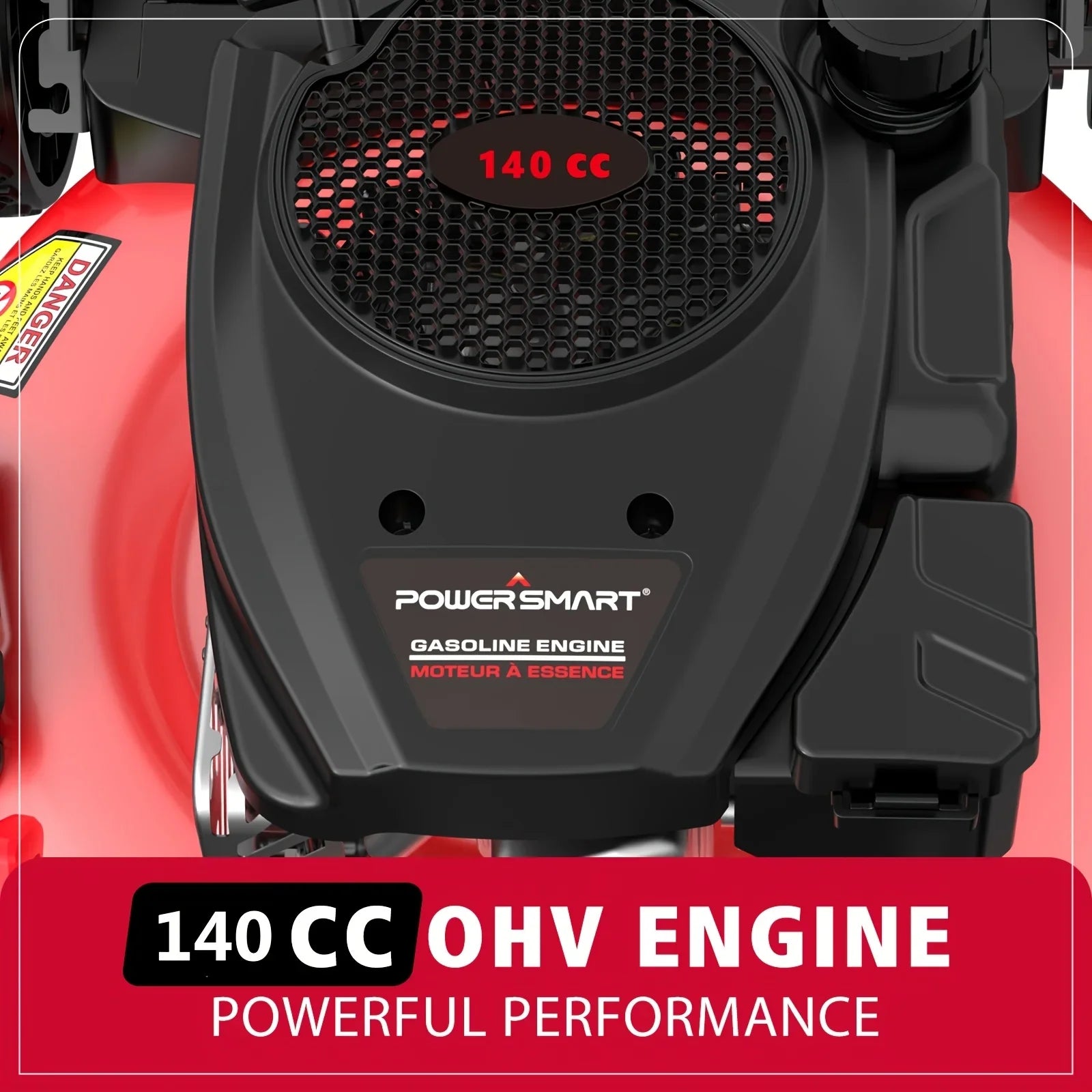 KEEHOME Lawn Mower Gas Powered, 18-Inch 140cc Engine 3-in-1 Walk-Behind Push Lawn Mower