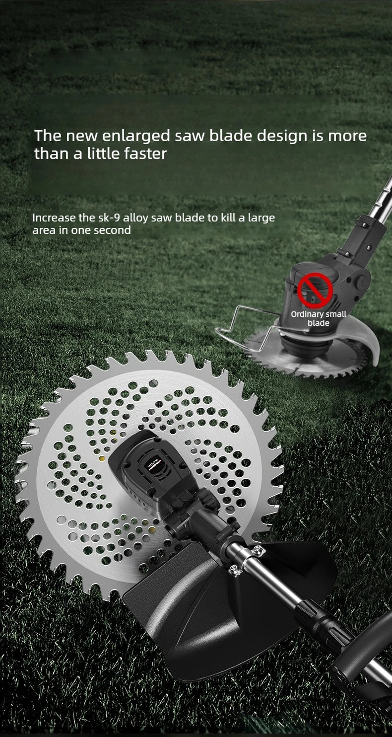 Electric Lawn Mower Rechargeable Small Home Lithium Battery Multifunctional Agricultural Harvesting Weeding Machine