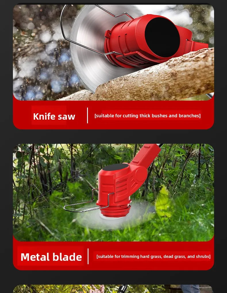 Adjustable Electric Lawn Mower Cordless High Power Wireless Outdoor Home Brush Cutter Brushed Not Included Portable Weeding Tool