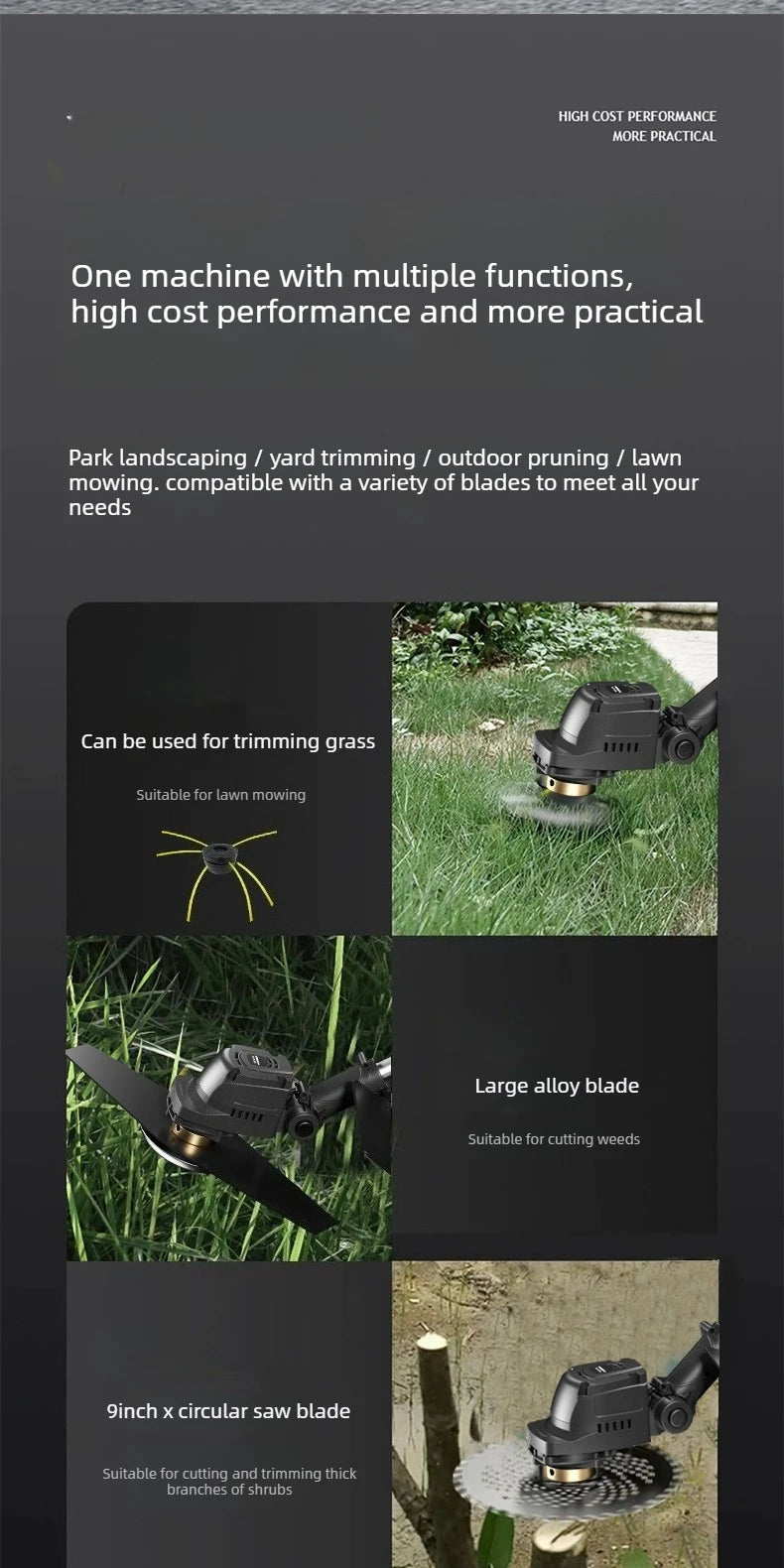 Electric Lawn Mower Rechargeable Small Home Lithium Battery Multifunctional Agricultural Harvesting Weeding Machine