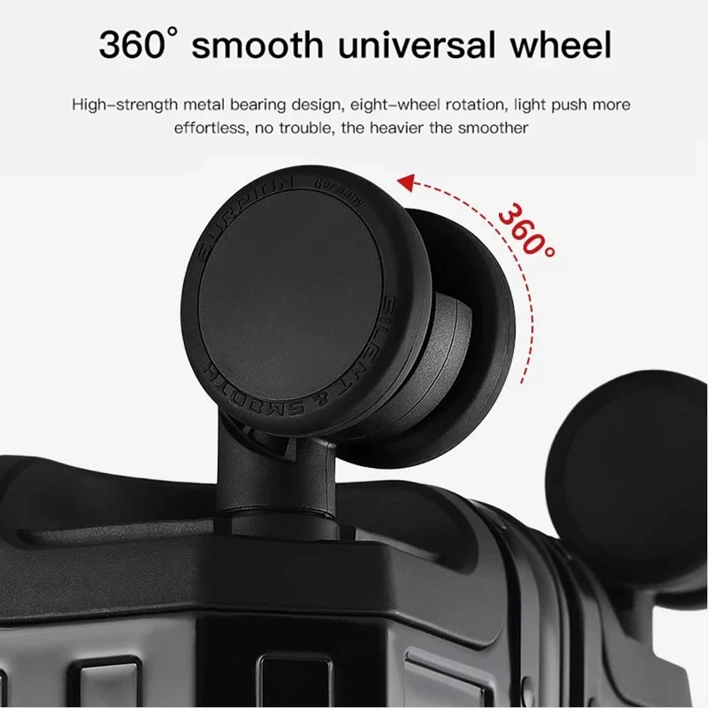 New Style All Aluminum 20"24"28" Inch Travel Suitcase Carry on Luxury Suitcase Metal Trolly Bag Universal Wheels